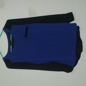 (2/$15) Size XS AB Studio Blue and Black Blouse